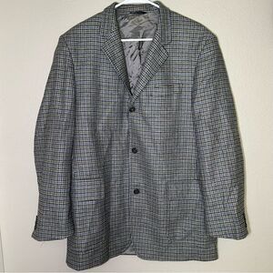 Brooks Brothers wool houndstooth 3 button sport coat blazer men’s size 42 Long